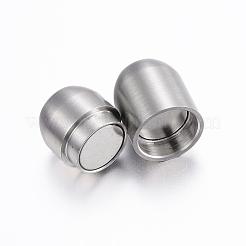 Tarnish Resistant 304 Stainless Steel Magnetic Clasps with Glue-in Ends&nbsp;STAS-P166-26P