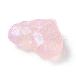 蓄光アクリルビーズ  キラキラビーズ  暗闇で光る  ハート  ピンク  24x29x10mm  穴：2mm  約115個/500g&nbsp;OACR-E010-20C