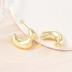 Brass Stud Earrings for Women&nbsp;KK-CBAD851-17G
