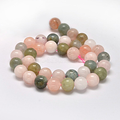 Grade AB Natural Morganite Round Bead Strands&nbsp;G-M296-04-6mm