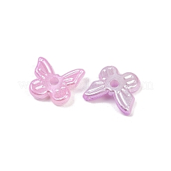 パールABSプラスチック模造真珠ビーズ  蝶  ツートン  プラム  10x11x3mm  穴：1.6mm  約3333個/500g&nbsp;KY-P021-04B-08