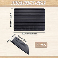 木製名刺ディスプレイホルダー  長方形  ブラック  390x280x9mm  スロット：3mm&nbsp;AJEW-WH0270-103