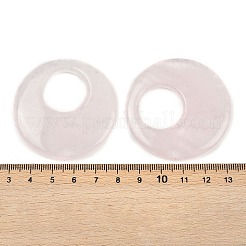天然石ローズクォーツペンダント  ディスクチャーム  49x6.5mm&nbsp;EJEW-N054-02A