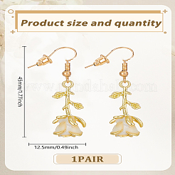 1 Pair Alloy Enamel Dangle Earrings&nbsp;EJEW-LP0007-108B