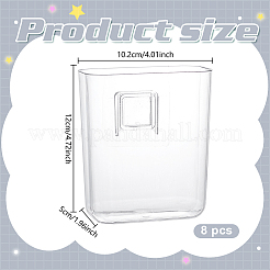 透明PSプラスチック壁掛けディスプレイスタンド8個  フローティングウォールシェルフ  ステッカー付き  透明  10.3x5.3x12.1cm&nbsp;ODIS-GO0001-05