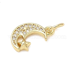 Brass Micro Pave Cubic Zirconia Pendants&nbsp;ZIRC-I356-27G
