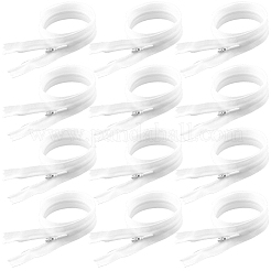 ナイロンジッパー20個、ジッパースライダー付き  ファスナー部品  ホワイト  440x22x2mm&nbsp;DIY-CY0002-43B