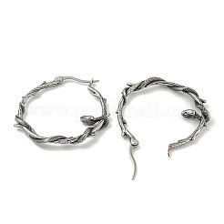 316 Surgical Stainless Steel Hoop Earrings for Women and Men&nbsp;EJEW-D096-22B-AS