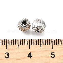 Brass Corrugated Beads&nbsp;KK-V011-01B-P