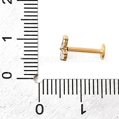 F136 Titanium Pave Clear Cubic Zirconia Bowknot Internally Threaded Labrets&nbsp;ME-CBA9828-05G