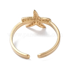 304 Stainless Steel Open Cuff Rings for Women&nbsp;RJEW-M020-06G-01