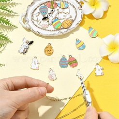 20Pcs 10 Styles Alloy Enamel Pendants&nbsp;ENAM-YW0008-70