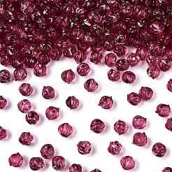 ピカソの透明ガラスビーズ  カボチャ  サクランボ色  8.5~9mm  穴：0.9~1.2mm  約750個/ポンド&nbsp;SEED-Q039-04K
