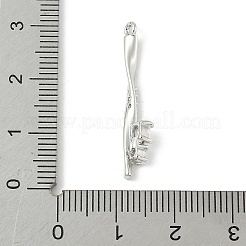 Brass Micro Pave Cubic Zirconia Pendants&nbsp;KK-M326-13A-P