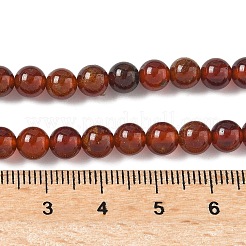 ナチュラルオレンジガーネットビーズ連売り  ラウンド  6~6.5mm  穴：0.8~1mm  約56~66個/連  14.96~15.43''（38~39.2センチメートル）&nbsp;G-G271-B01-6mm