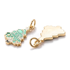 Real 18K Gold Plated Brass Enamel Pendants&nbsp;KK-A154-17G