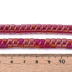 AB Color Plated Opaque Glass Beads Strands&nbsp;GLAA-T026-4x8mm-P03