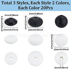 120Pcs 6 Styles Food Grade Eco-Friendly Silicone Abacus Beads&nbsp;FIND-SC0013-70
