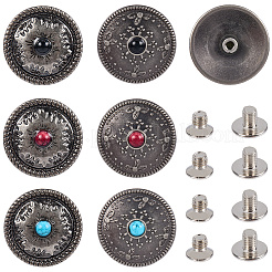 12 Sets 2 Styles Alloy Decorative Rivets&nbsp;BUTT-CP0001-07A