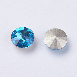 K9グラスポインテッドバックラインストーン  リボリラインストーン  グレードA  バックメッキ  コーン  アクアマリン  6x3mm&nbsp;RGLA-E012-6mm-202