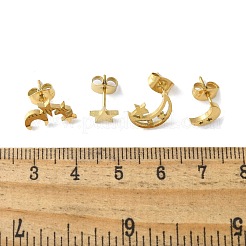 304 Stainless Steel Earring Sets&nbsp;EJEW-S248-05C-G