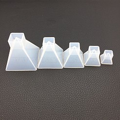 DIYシリコンモールド  レジン型  UVレジン用  エポキシ樹脂ジュエリー作り  樹脂＆ドライフラワージュエリー製作用  台形  ホワイト  25~67x23.5~67x25~67mm&nbsp;AJEW-F030-01