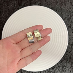 長方形合金ダングルスタッドピアス  プラチナ·ゴールデン  25x9mm&nbsp;FS-WGA7275-01