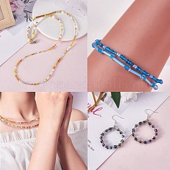 ガラスビーズ  ライス＆チューブ＆ルーズ  混合スタイル  DIYブレスレットジュエリー作成キット  パープル  1.5~4.5mm  30 G /袋&nbsp;JX548L