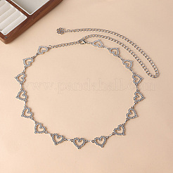 Heart Alloy Crystal Rhinestone Link Chain Waist Belly Chains for Women&nbsp;FS-WG46C0E-05