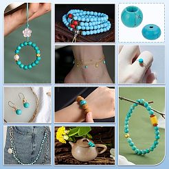 40Pcs 2 Styles Synthetic Turquoise European Beads&nbsp;G-PH0002-56