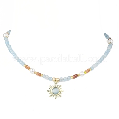 White Jade Jewerly Sets&nbsp;SJEW-JS01338-01