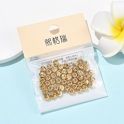 シェグレース真鍮スペーサービーズ  カドミウムフリー＆ニッケルフリー＆鉛フリー  ラウンド  カーブ  18KGP本金メッキ  5mm  穴：2mm&nbsp;XGRPCF445-178G