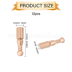 12 個の合金コード端  ボロタイエンドキャップ  コーン  ライトゴールド  25x6mm  穴：5mm  内径：5mm&nbsp;FIND-CA0009-70LG