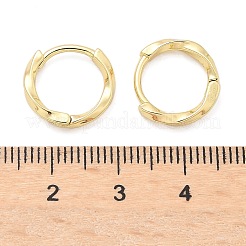 Twist Brass Hoop Earrings&nbsp;EJEW-Z102-13G