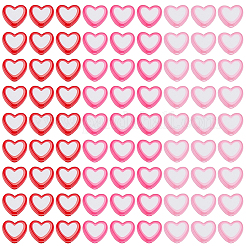 750Pcs 3 Colors Heart Acrylic Beads&nbsp;TACR-SP0001-40