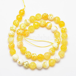 Natural Fire Crackle Agate Bead Strands&nbsp;X-G-K166-07F-8mm-07