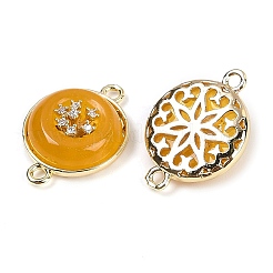 Dyed Natural White Jade Flat Round Links&nbsp;G-I375-08G-04