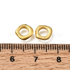 真鍮ビーズ  ポリゴン  ラックめっき  長持ちメッキ  ゴールドカラー  7.5x8x2mm  穴：4mm&nbsp;KK-CBA0DF0-12B-G
