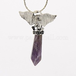 Natural Amethyst Pendants&nbsp;G-J063-03AS