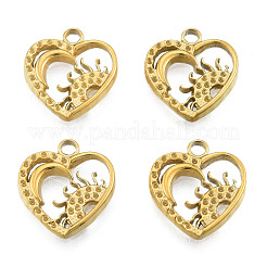 304 Stainless Steel Pendant Rhinestone Settings Ion Plating(IP)&nbsp;STAS-N098-225LG