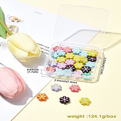 合金エナメルビーズ30個。  花  ミックスカラー  14.5x14x5mm  穴：1.5mm&nbsp;ENAM-CJ0006-20