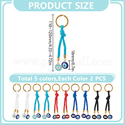 10Pcs 5 Colors Core Parachute Cords Keychain&nbsp;KEYC-GO00018