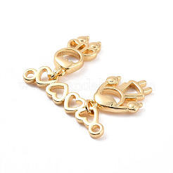 Rack Plating Brass Connector Charms&nbsp;KK-C240-01G
