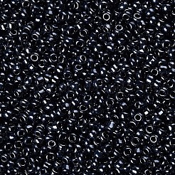 12/0 ガラスシードビーズ  不透明な色の光沢の  ラウンド  ブラック  2mm  穴：1mm  約30000個/ポンド&nbsp;SEED-A012-2mm-129