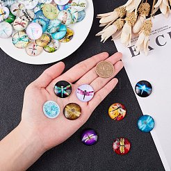 Flatback Glass Cabochons for DIY Projects&nbsp;GGLA-S047-25mm-06E