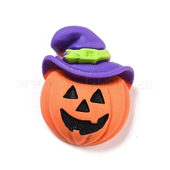Pumpkin with Hat Opaque Resin Cabochons&nbsp;RESI-F031-02