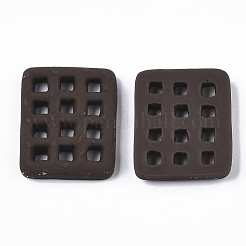 不透明樹脂デコデンカボション  模造食品  クッキー  ココナッツブラウン  26x22.5x5mm&nbsp;LS-CRES-N022-65A