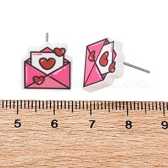 Wood Stud Earrings&nbsp;EJEW-M063-01X