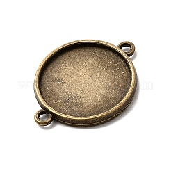 Flat Round Two-Sided Alloy Cabochon Connector Settings&nbsp;X-PALLOY-N0087-05AB-NF