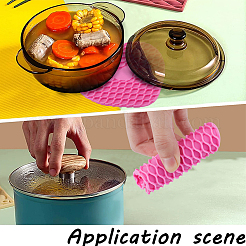 4Pcs 4 Colors Silicone Hot Resistant Cup Mats&nbsp;AJEW-GF0008-28A